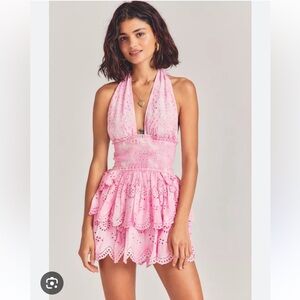 NWT LoveShackFancy Deanna halter dress petite
